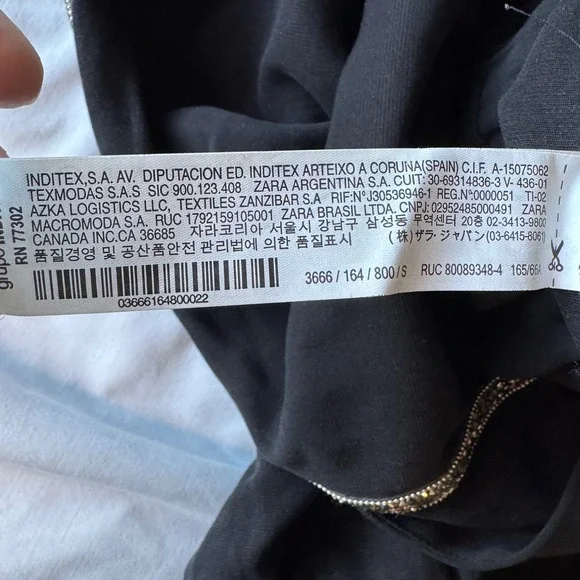 ZARA Black Jogger Pants Embellished Side Stripe Drawstring‎ Waist Tencel Size S - Picture 8 of 16